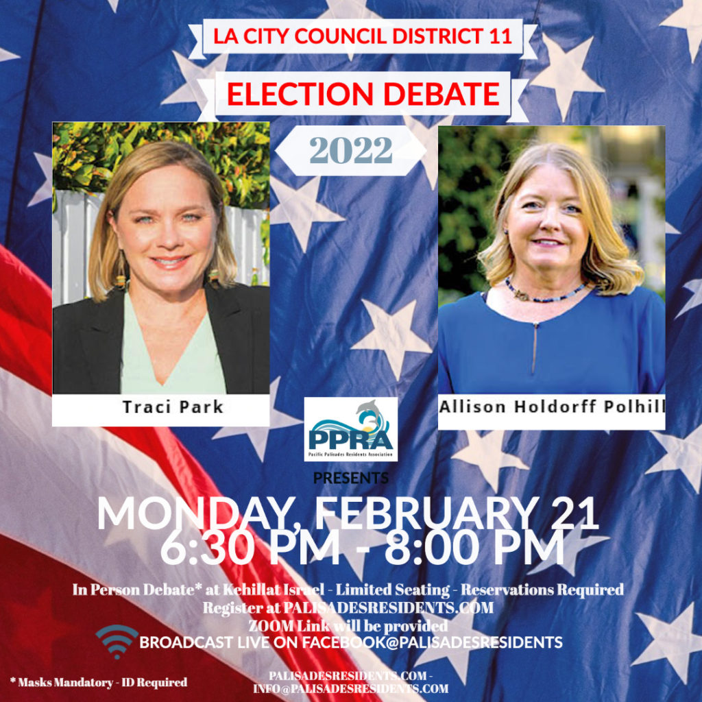 PPRA sponsored election debate Traci Park vs. Allison Holdorf Polhill